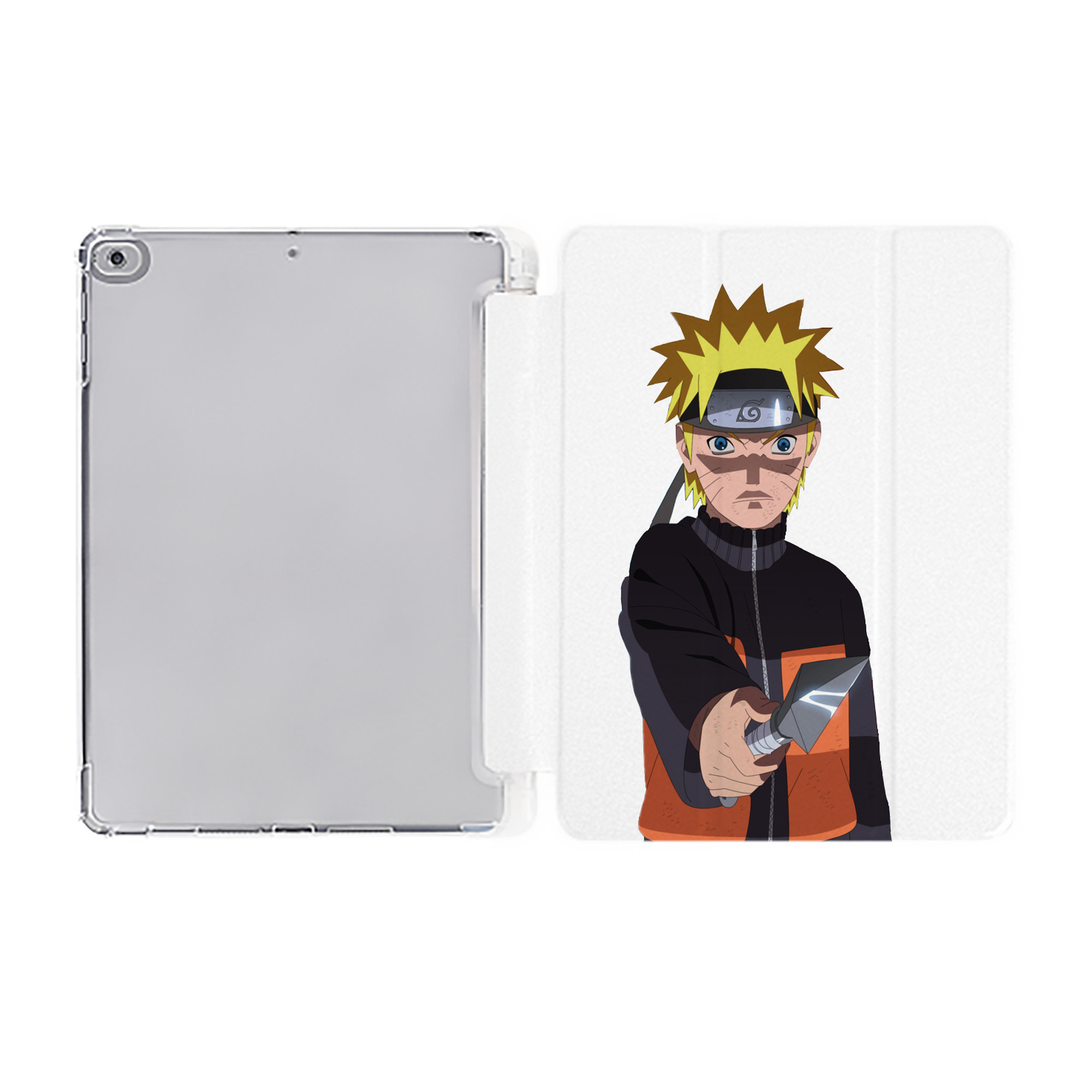 （画像用） NARUTO -ナルト- うずまき ナルト Uzumaki Naruto IPad ケース ペン収納付き 三つ折りスタンド PUレザー×シリコン 対応機種9.5/10.5/10.9インチ